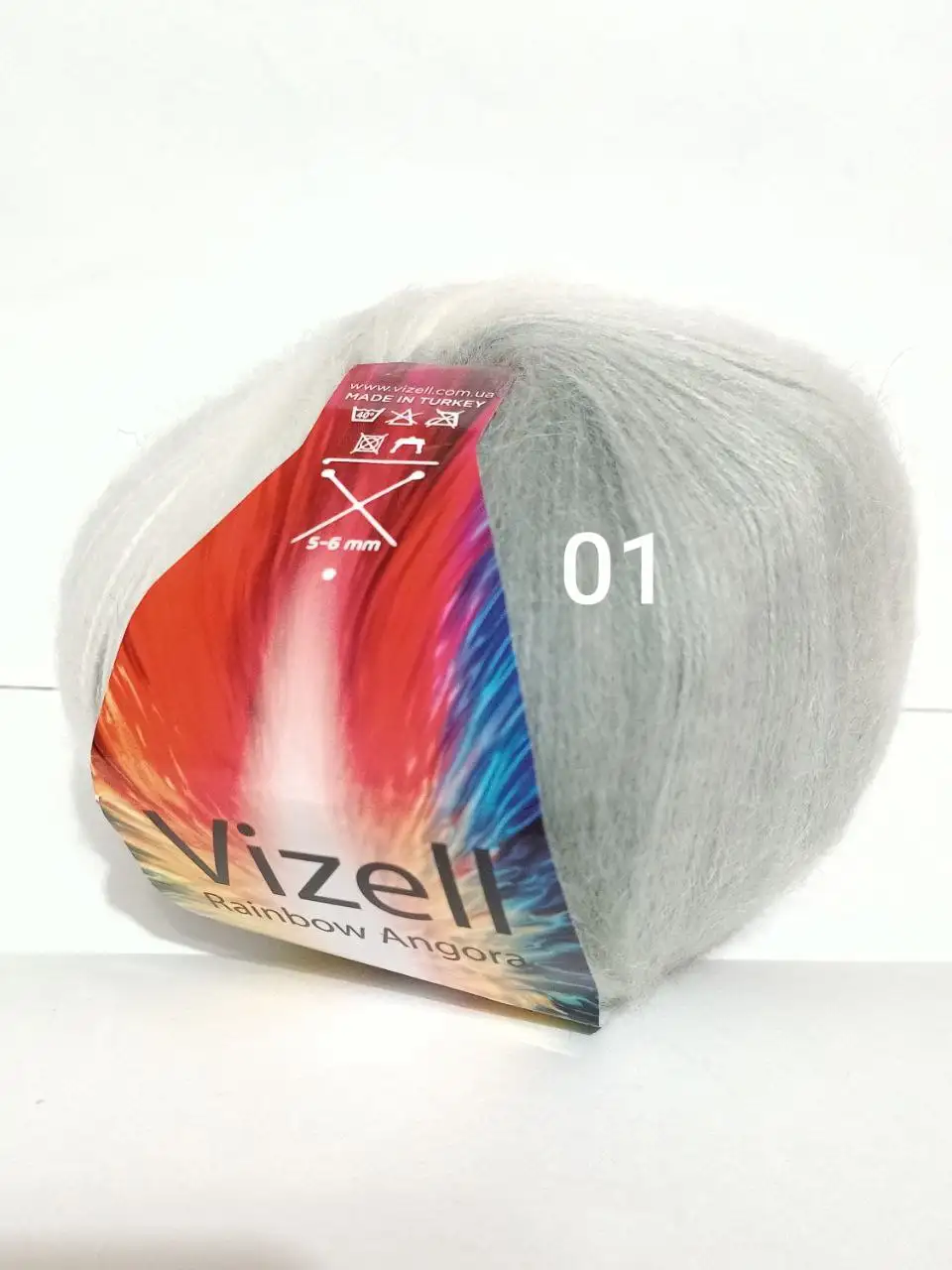 Пряжа Vizell Rainbow Angora 01