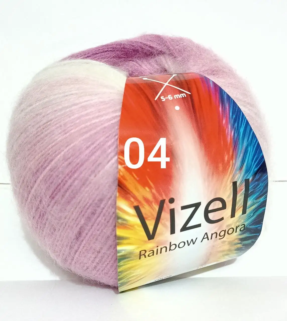 Пряжа Vizell Rainbow Angora 04