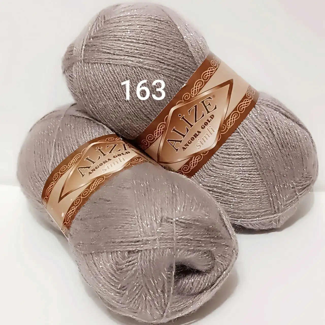 Пряжа ALIZE Angora Gold Simli 163