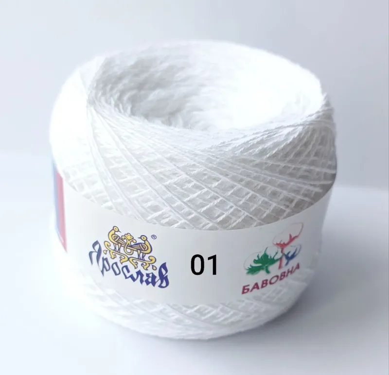 Пряжа бавовняна Ярослав Nm30/4 01